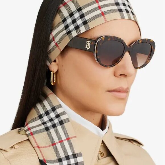 BURBERRY Acetate Round Frame Sunglasses 54mm BE4298 382713 - Picture 1 of 16